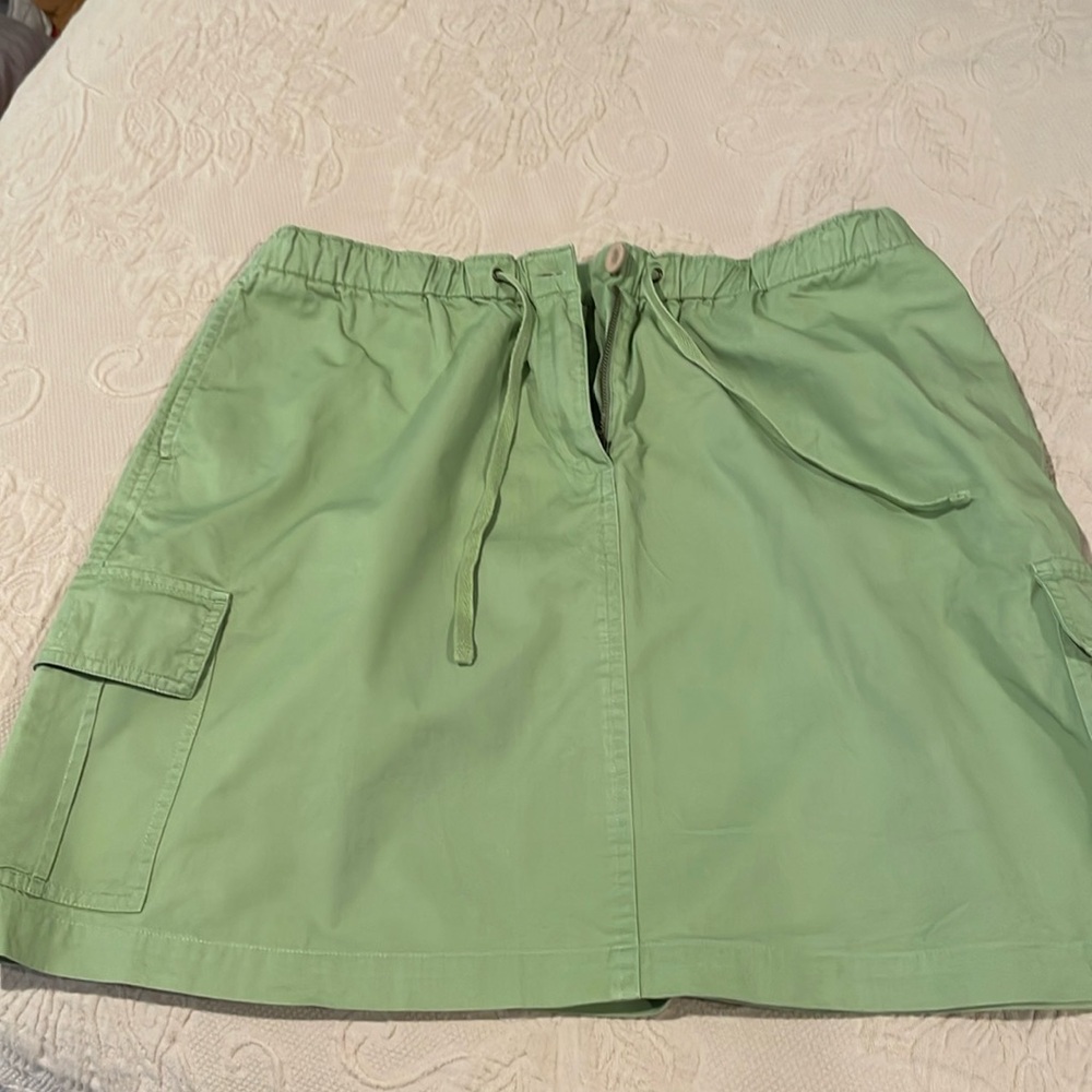 Garnet Hill Light Green Mini Skirt